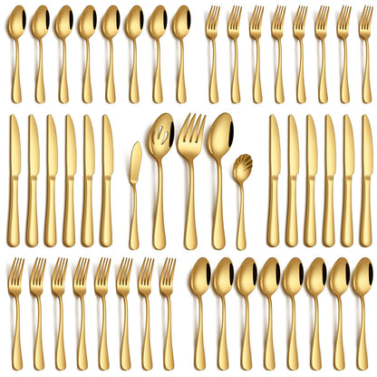 PHILIPALA 30 Piece Silverware Set, Stainless Steel Flatware Set for 6 Food Grade Novelty Flatware Cutlery Utensil Set Include Knife Fork Spoon Mirror Polished Dishwasher Safe