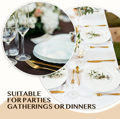 100 Pcs Stainless Steel Set Include 50 Dinner Forks and 50 Steak Knives Metal Butter Knives Forks Flatware Tableware Cutlery Set for Home Restaurant Wedding Parties Kitchen Gold