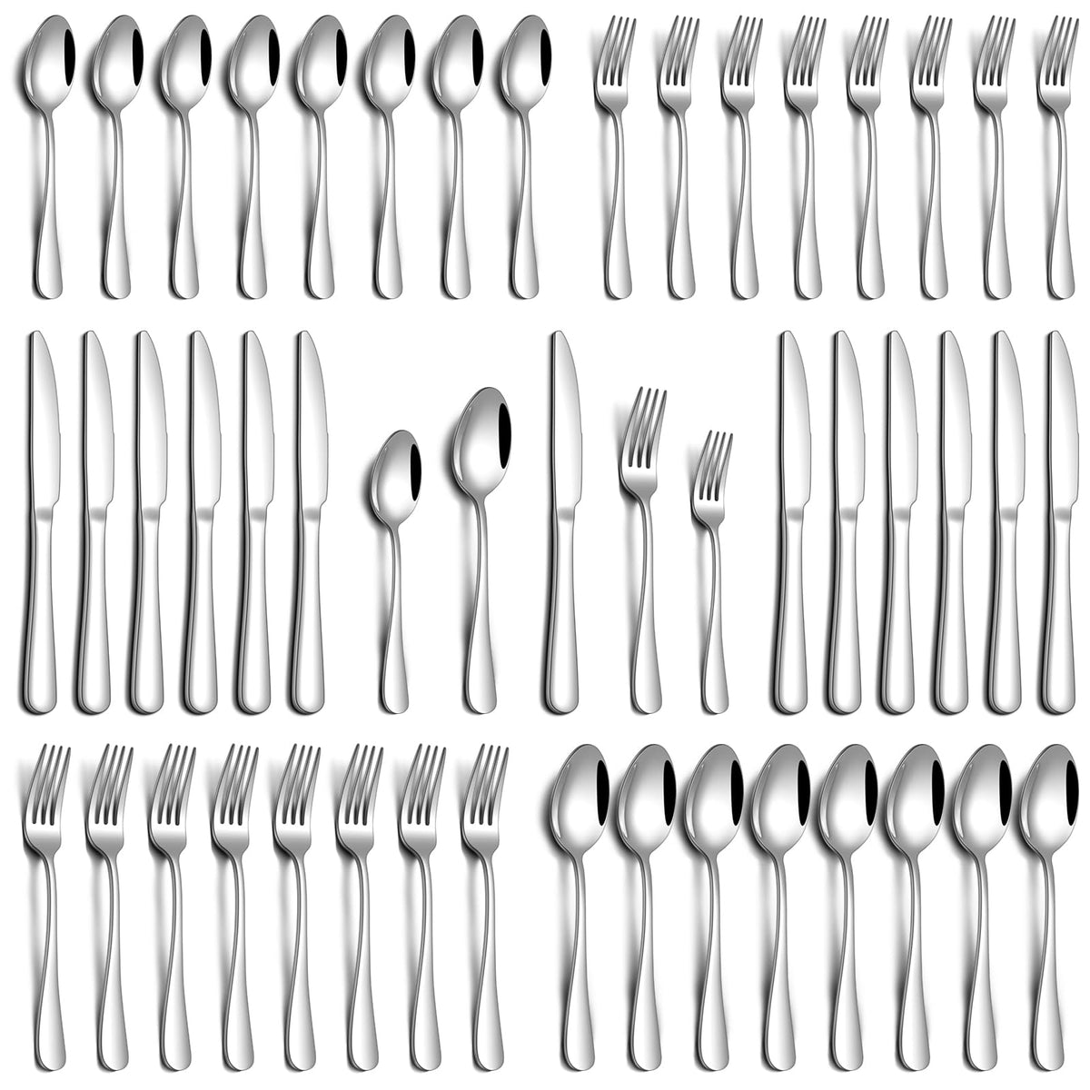 PHILIPALA 20 Piece Silverware Set, Stainless Steel Flatware Set for 4 Food Grade Novelty Flatware Cutlery Utensil Set Include Knife Fork Spoon Mirror Polished Dishwasher Safe