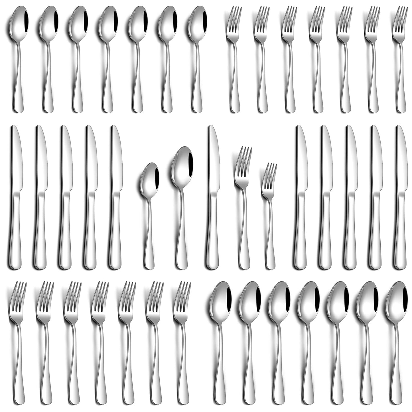 PHILIPALA 30 Piece Silverware Set, Stainless Steel Flatware Set for 6 Food Grade Novelty Flatware Cutlery Utensil Set Include Knife Fork Spoon Mirror Polished Dishwasher Safe