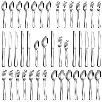 PHILIPALA 20 Piece Silverware Set, Stainless Steel Flatware Set for 4 Food Grade Novelty Flatware Cutlery Utensil Set Include Knife Fork Spoon Mirror Polished Dishwasher Safe