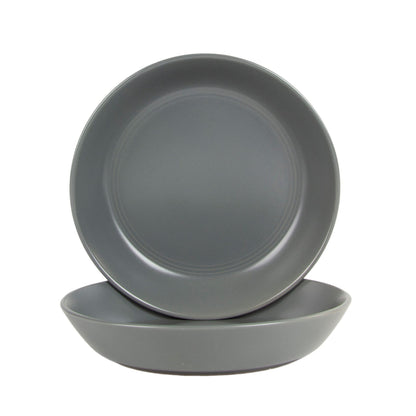 Double Line 8.25" Salad Plate, Set of 6, Cobalt Blue