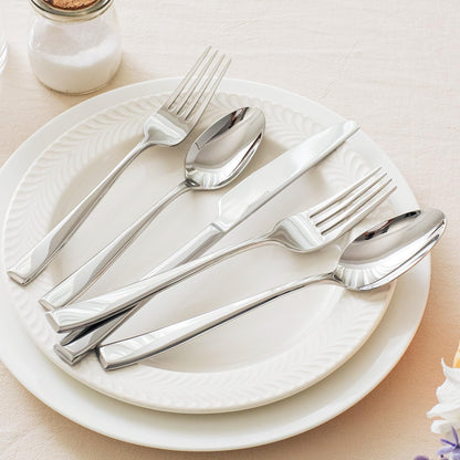Mirror Polish Silverware Set for 8, 40-Piece 18/10 Stainless Steel Flatware Set, Dishwasher Safe Cutlery Set for Wedding, Home, Restaurant, Knives Spoons and Forks Set