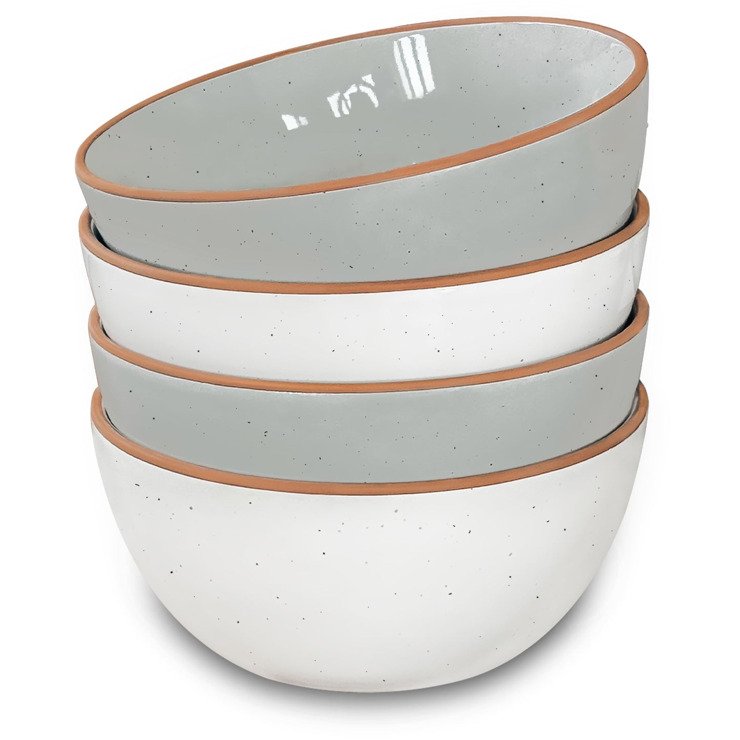 Mora Ceramic Bowls For Kitchen, 28oz - Bowl Set of 4 - For Cereal, Salad, Pasta, Soup, Dessert, Serving etc - Dishwasher, Microwave, and Oven Safe - For Breakfast, Lunch and Dinner - Vanilla White