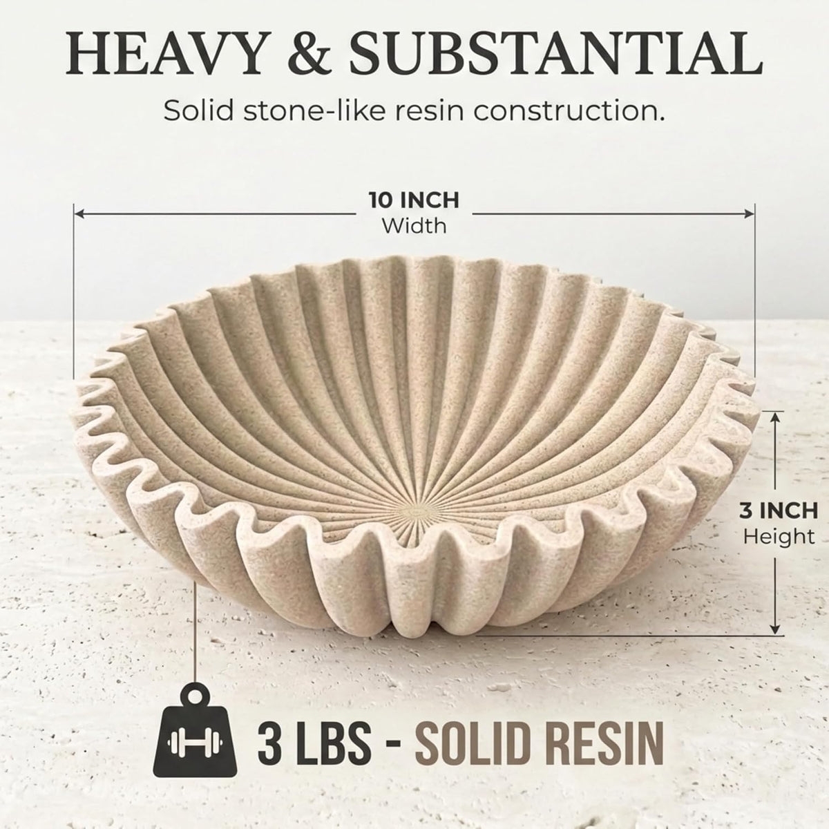 OAKOA Large Decorative Bowl for Home Decor - Key Bowl for Entryway Table