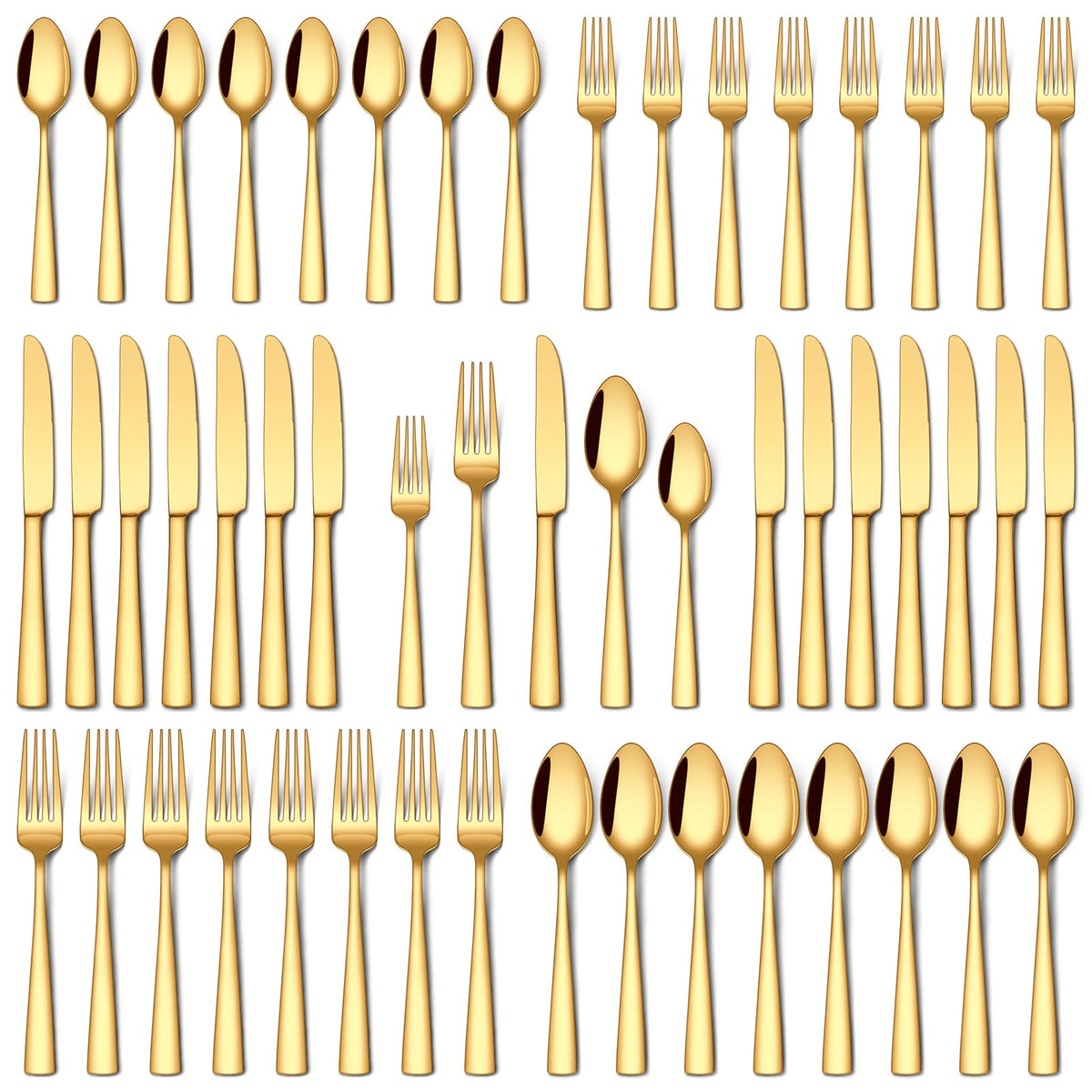 Stapava 20 Piece Silverware Set, Food-Grade Stainless Steel Flatware Sets for 4 Mirror Polished Cutlery Utensil Sets Include Dinner Knives Spoons and Forks Set Dishwasher Safe for Home Restaurant