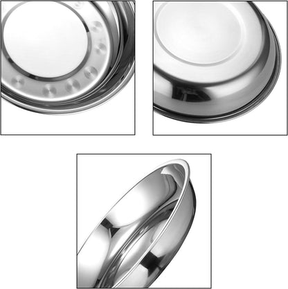 Eslite 6-Piece 18/10 Stainless Steel Round Plates,Dinner Plate Dish,9-Inch