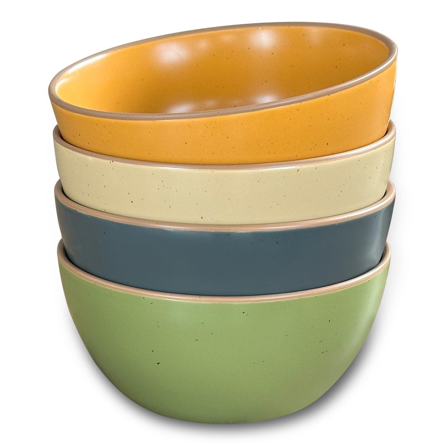 Mora Ceramic Bowls For Kitchen, 28oz - Bowl Set of 4 - For Cereal, Salad, Pasta, Soup, Dessert, Serving etc - Dishwasher, Microwave, and Oven Safe - For Breakfast, Lunch and Dinner - Vanilla White