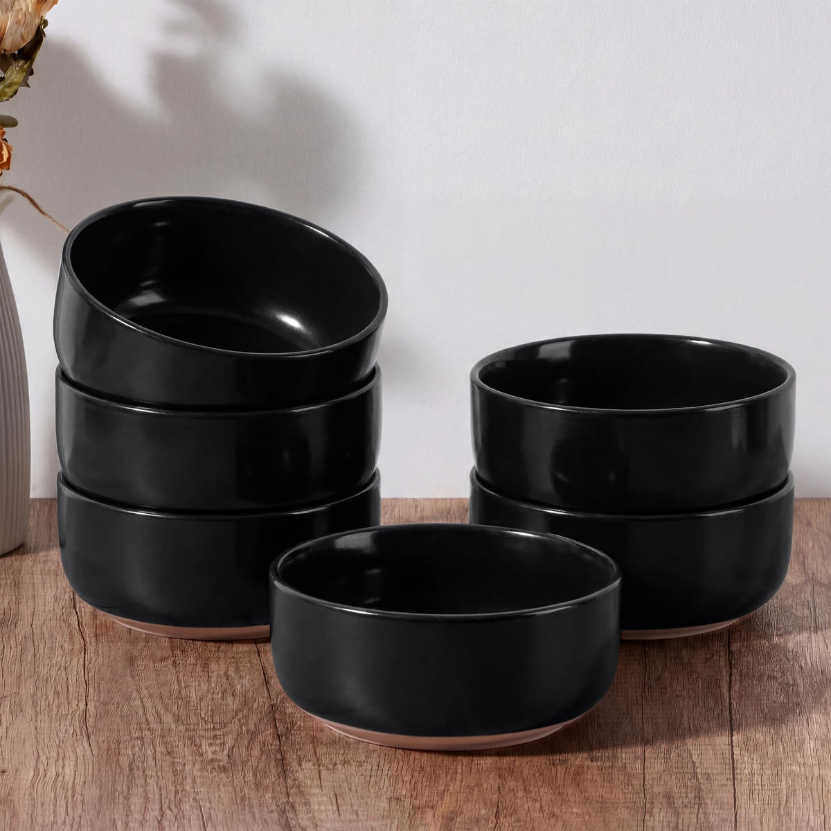E-far Cereal Bowls Set of 4, 27oz Ceramic Deep Soup Bowls, Multicolor | Kitchen Microwave Safe Bowls for Serving Prep, Rice, Dessert, Snack, Salad, Oven & Dishwasher Safe, Speckled Multicolor