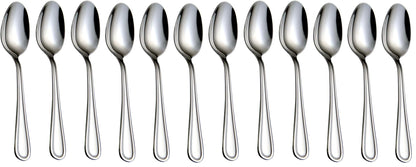 Teaspoons Stainless Steel 18/0 Tea Spoons 6 Pcs, 6.29 Inches For Home, Kitchen Restaurant, Slilver