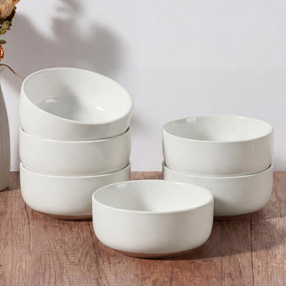 E-far Cereal Bowls Set of 4, 27oz Ceramic Deep Soup Bowls, Multicolor | Kitchen Microwave Safe Bowls for Serving Prep, Rice, Dessert, Snack, Salad, Oven & Dishwasher Safe, Speckled Multicolor