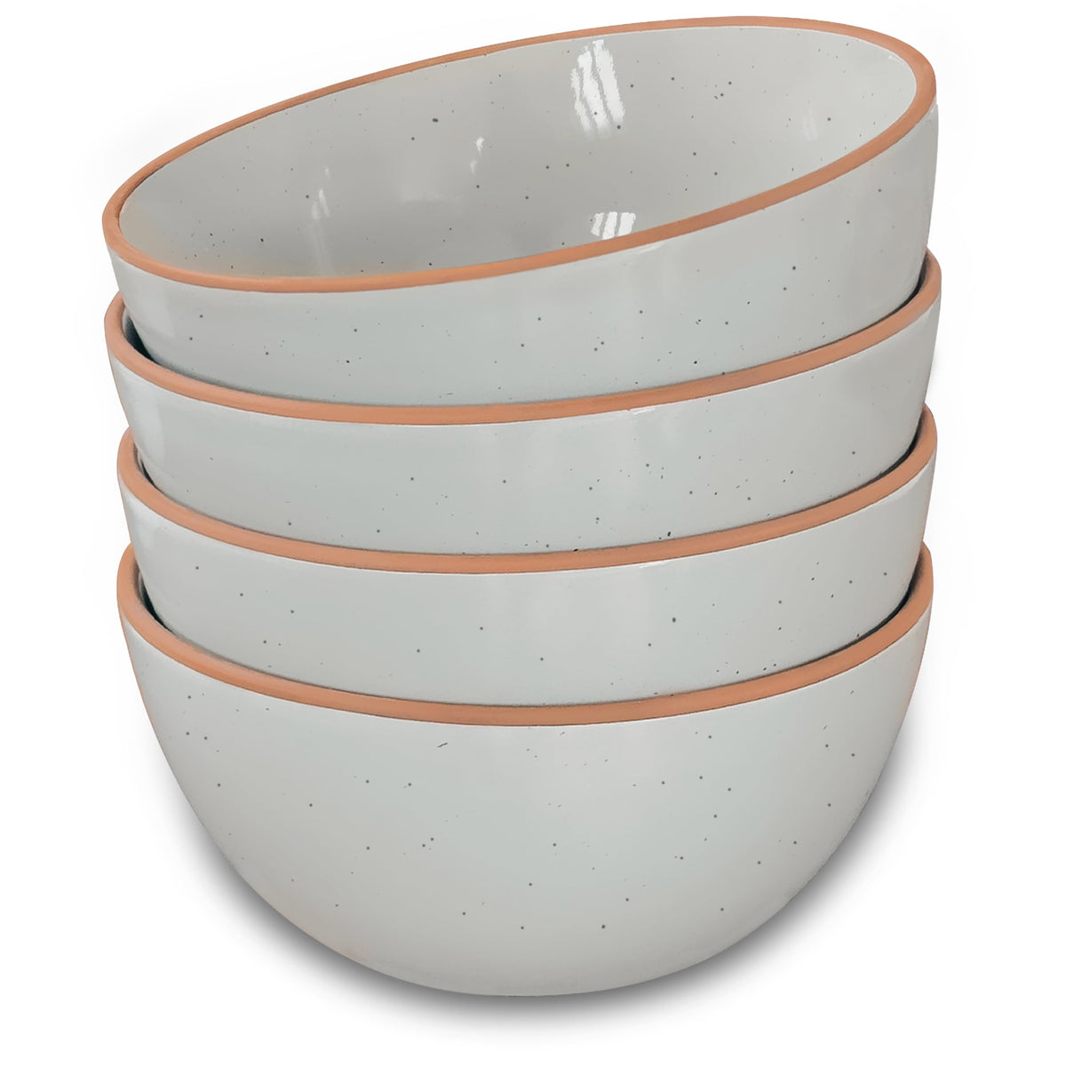 Mora Ceramic Bowls For Kitchen, 28oz - Bowl Set of 4 - For Cereal, Salad, Pasta, Soup, Dessert, Serving etc - Dishwasher, Microwave, and Oven Safe - For Breakfast, Lunch and Dinner - Vanilla White