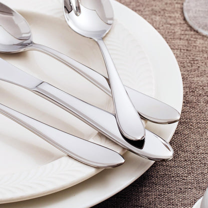 40-Piece Silverware Set for 8,18/10 Stainless Steel | Mirror Polished, Dishwasher Safe , for Home, Restaurant, Wedding and Party Use