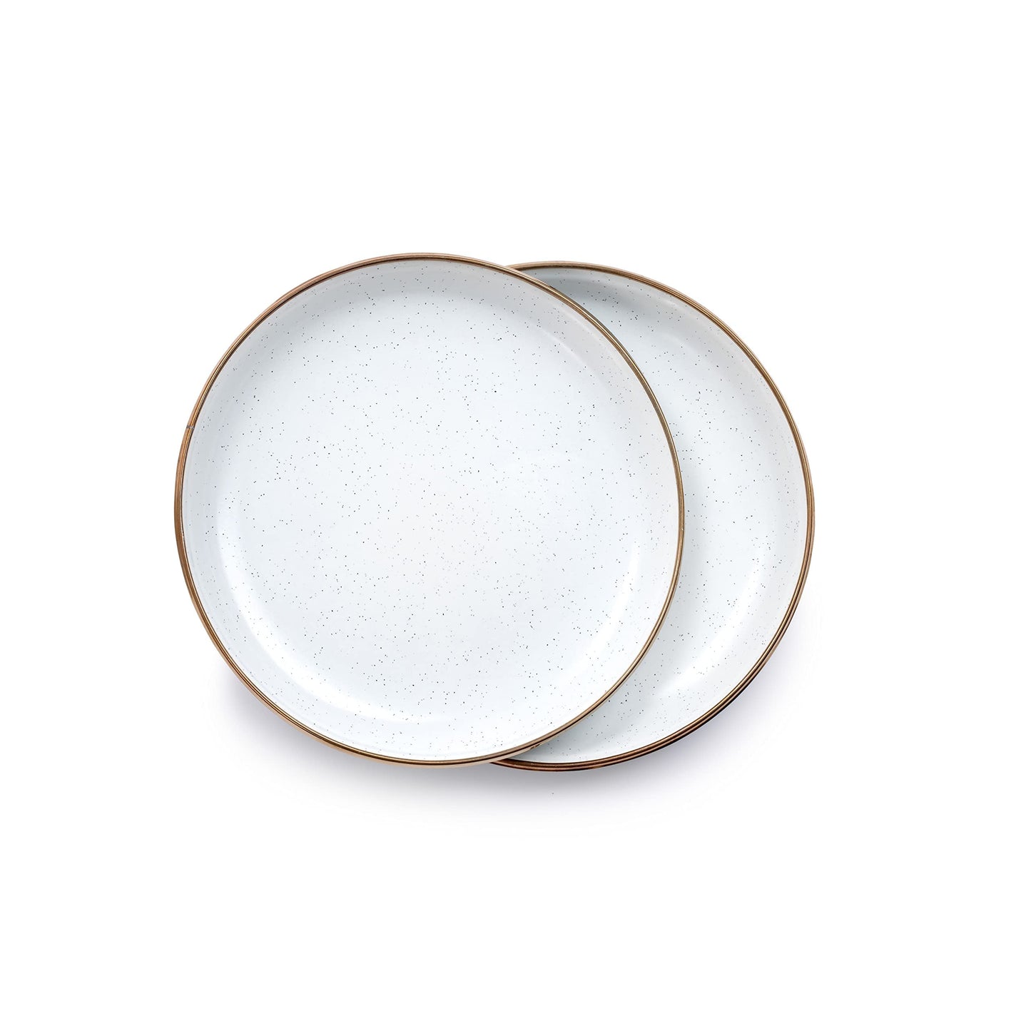Barebones 8 Inch Salad Plate - Set of 2 Salad Plates - Enamelware Plates - Durable Kitchen or Camping Plate - Eggshell