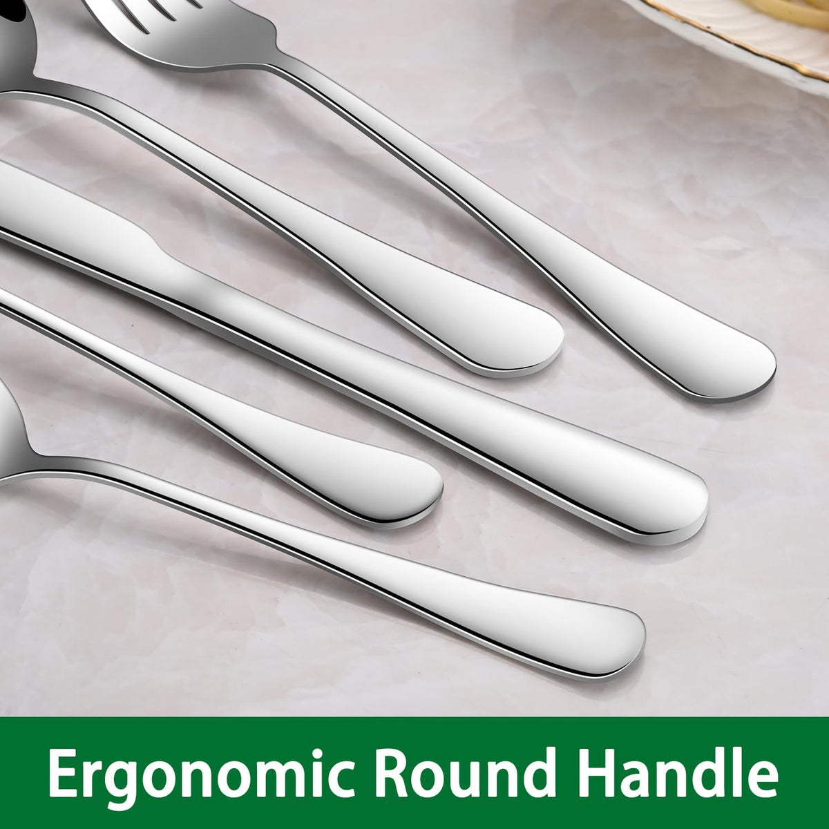 Dinner Spoon Set,8-Piece 7.3 Inch Soup Spoons,Premium Food Grade Stainless Steel Table Spoon,Durable Metal Tablespoon,Dishwasher Safe Silverware Spoons