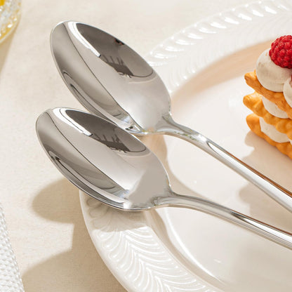 16 Piece Dinner Spoons Set, 18/10 Stainless Steel Spoons | 8.15 Inch, Food Grade, Mirror Polished, Dishwasher Safe, Rust Resistant, for Home Kitchen, Weddings, Parties & Restaurants