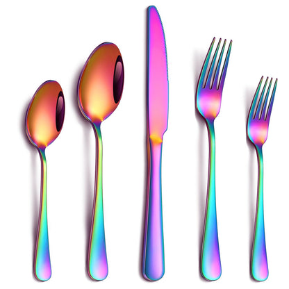 PHILIPALA 30 Piece Silverware Set, Stainless Steel Flatware Set for 6 Food Grade Novelty Flatware Cutlery Utensil Set Include Knife Fork Spoon Mirror Polished Dishwasher Safe