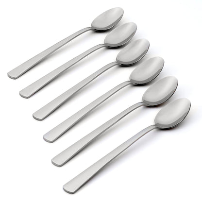 Oneida Aptitude Soup Spoons Silverware Set for 6, Flatware | 18/0 stainless steel, mirror finish | 6.7 inch length | dishwasher safe, cutlery set, utensil set, gift