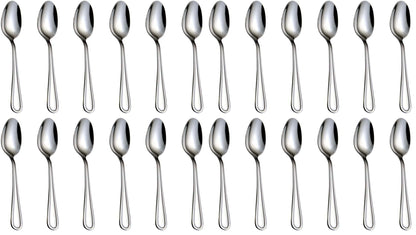 Teaspoons Stainless Steel 18/0 Tea Spoons 6 Pcs, 6.29 Inches For Home, Kitchen Restaurant, Slilver