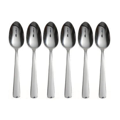 Oneida Aptitude Soup Spoons Silverware Set for 6, Flatware | 18/0 stainless steel, mirror finish | 6.7 inch length | dishwasher safe, cutlery set, utensil set, gift