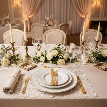 100 Pcs Forks and Knives Cutlery Set Stainless Steel Steak Knives Forks Flatware Royal Silverware Set for Wedding Party Restaurant Dishwasher Safe (Gold)