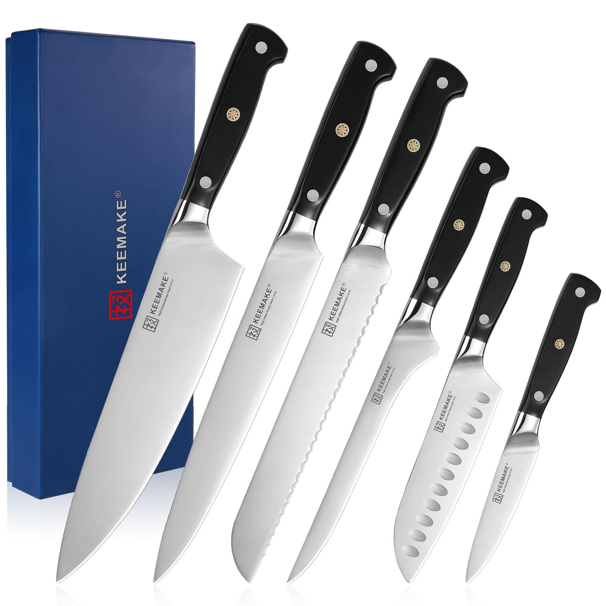 3 Pieces Kitchen Knife Set, Professional Ultra Sharp Chef Knife Set | Japanese High Carbon Stainless Steel with Pakkawood Handle, Kitchen Gadgets, Unique Gifts for Women Men