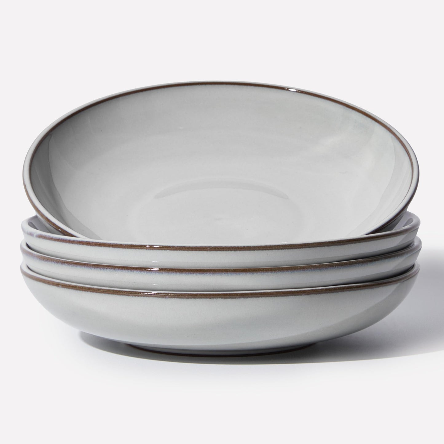 8.75 Inch Large Ceramic Pasta Bowls, 32 Oz Reactive Glaze Stoneware Pasta Serving Bowls Set of 4 for Kitchen, Wide Bowls for Fruit,Pasta,Salad,Soup, Scratch Resistant-Brown and Green