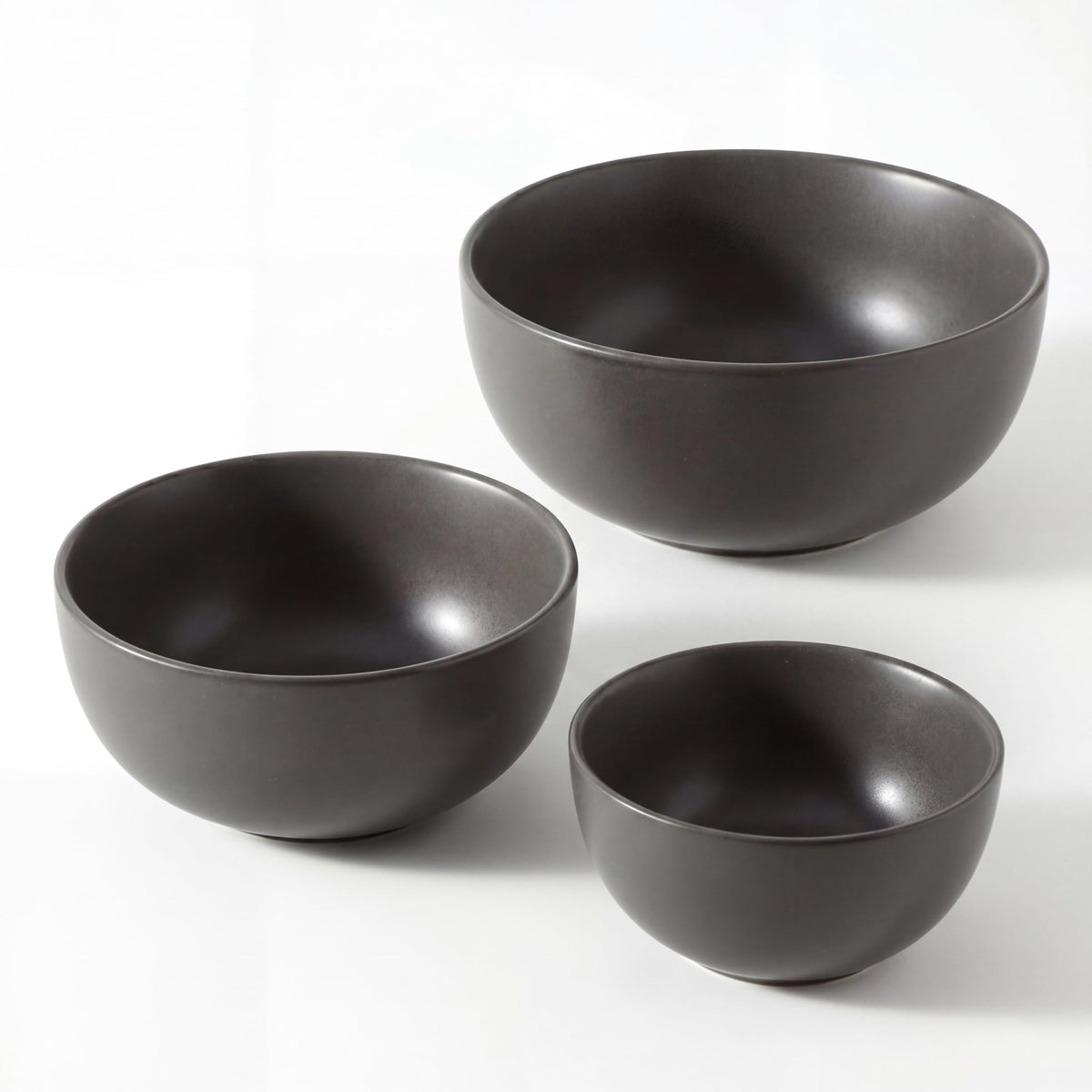 Cereal Bowls, 24 oz Soup Bowls Set of 4, Ceramic Bowls Set for Salad, Fruit, Breakfast, Dessert, Stoneware Bowls for Kitchen, Dishwasher & Microwave Safe, Matte Black