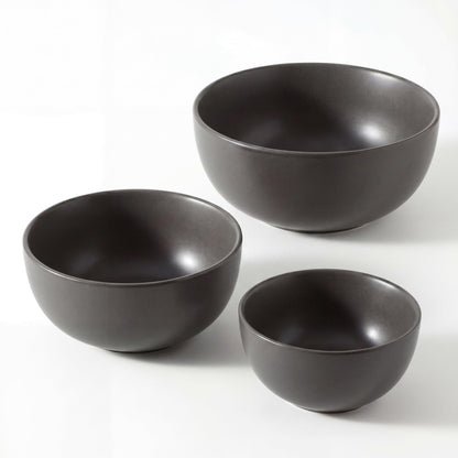 Cereal Bowls, 24 oz Soup Bowls Set of 4, Ceramic Bowls Set for Salad, Fruit, Breakfast, Dessert, Stoneware Bowls for Kitchen, Dishwasher & Microwave Safe, Matte Black