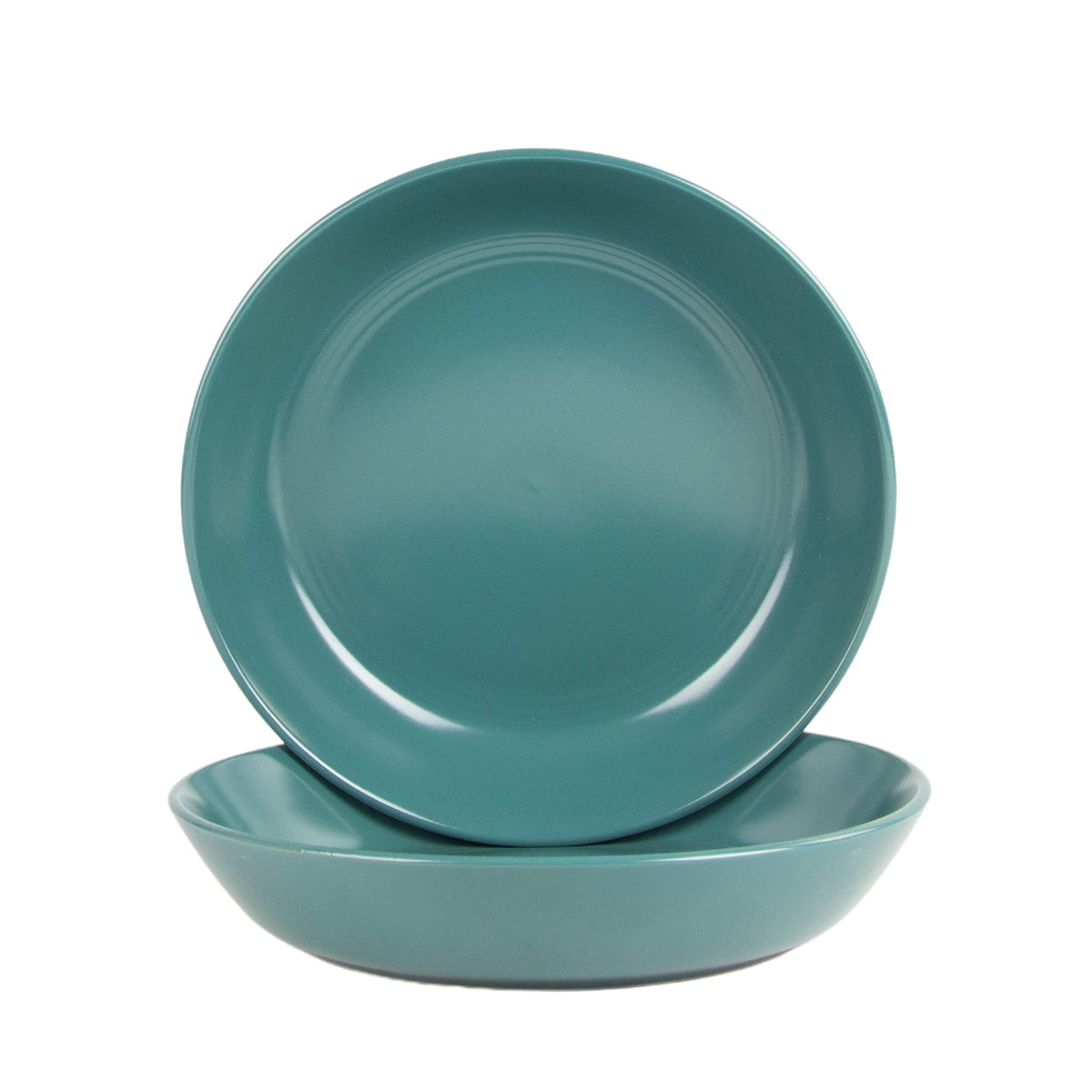 Double Line 8.25" Salad Plate, Set of 6, Cobalt Blue