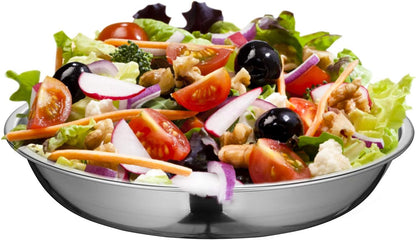 Eslite 6-Piece 18/10 Stainless Steel Round Plates,Dinner Plate Dish,9-Inch
