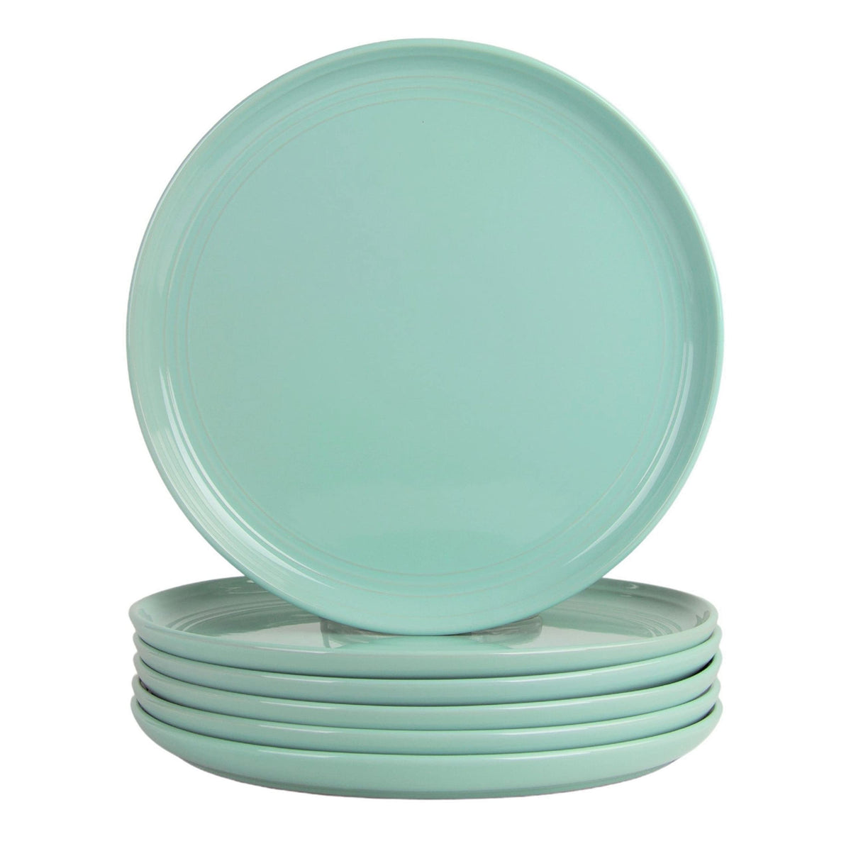 Double Line 8.25" Salad Plate, Set of 6, Cobalt Blue