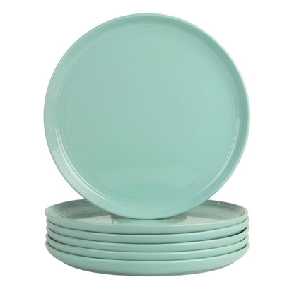 Double Line 8.25" Salad Plate, Set of 6, Cobalt Blue