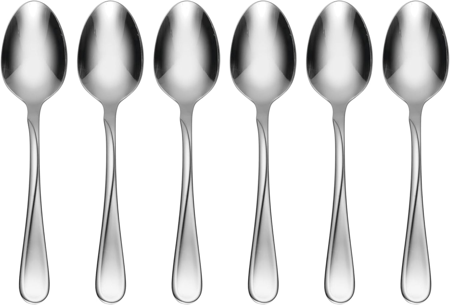 Oneida Flight Teaspoons Silverware Set for 6, Flatware | mirror finish, dishwasher safe | cutlery set for kitchen and dining, utensil set, kitchen gifts for women, heavy duty