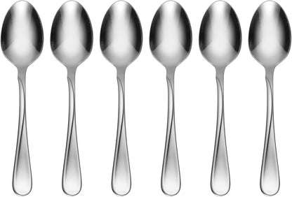Oneida Flight Teaspoons Silverware Set for 6, Flatware | mirror finish, dishwasher safe | cutlery set for kitchen and dining, utensil set, kitchen gifts for women, heavy duty