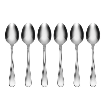Oneida Flight Teaspoons Silverware Set for 6, Flatware | mirror finish, dishwasher safe | cutlery set for kitchen and dining, utensil set, kitchen gifts for women, heavy duty