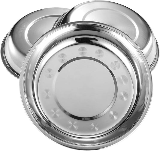 Eslite 6-Piece 18/10 Stainless Steel Round Plates,Dinner Plate Dish,9-Inch