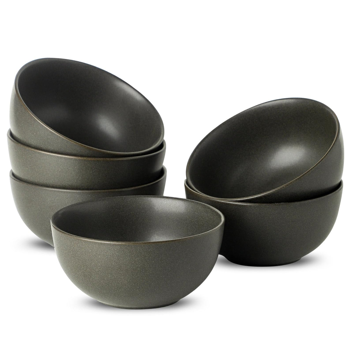 Cereal Bowls, 24 oz Soup Bowls Set of 4, Ceramic Bowls Set for Salad, Fruit, Breakfast, Dessert, Stoneware Bowls for Kitchen, Dishwasher & Microwave Safe, Matte Black