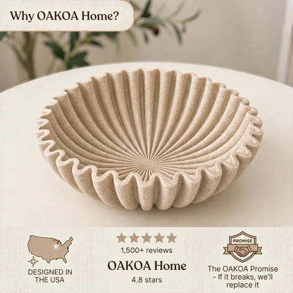 OAKOA Large Decorative Bowl for Home Decor - Key Bowl for Entryway Table