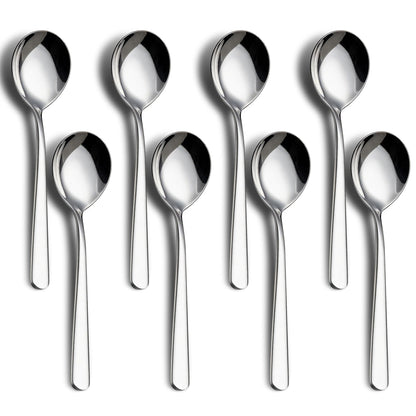 18/8 Soup Spoons 304 Stainless Steel 4-Piece Sppons Set