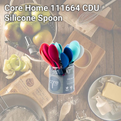 Core Home 111664 CDU Silicone Spoon, Food-Safe Kitchen Cookware Cutlery Tableware Essential Tool, Non-Stick, Will Not Scratch Surfaces for Cooking Preparation