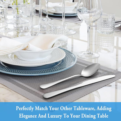 Teaspoon Set,16 Piece 6.7" Spoons Silverware, Premium Food Grade Stainless Steel Tea Spoons, Durable Small Spoon, Good Teaspoons, Kitchen Dessert Spoon Set, Mirror Finish & Dishwasher Safe