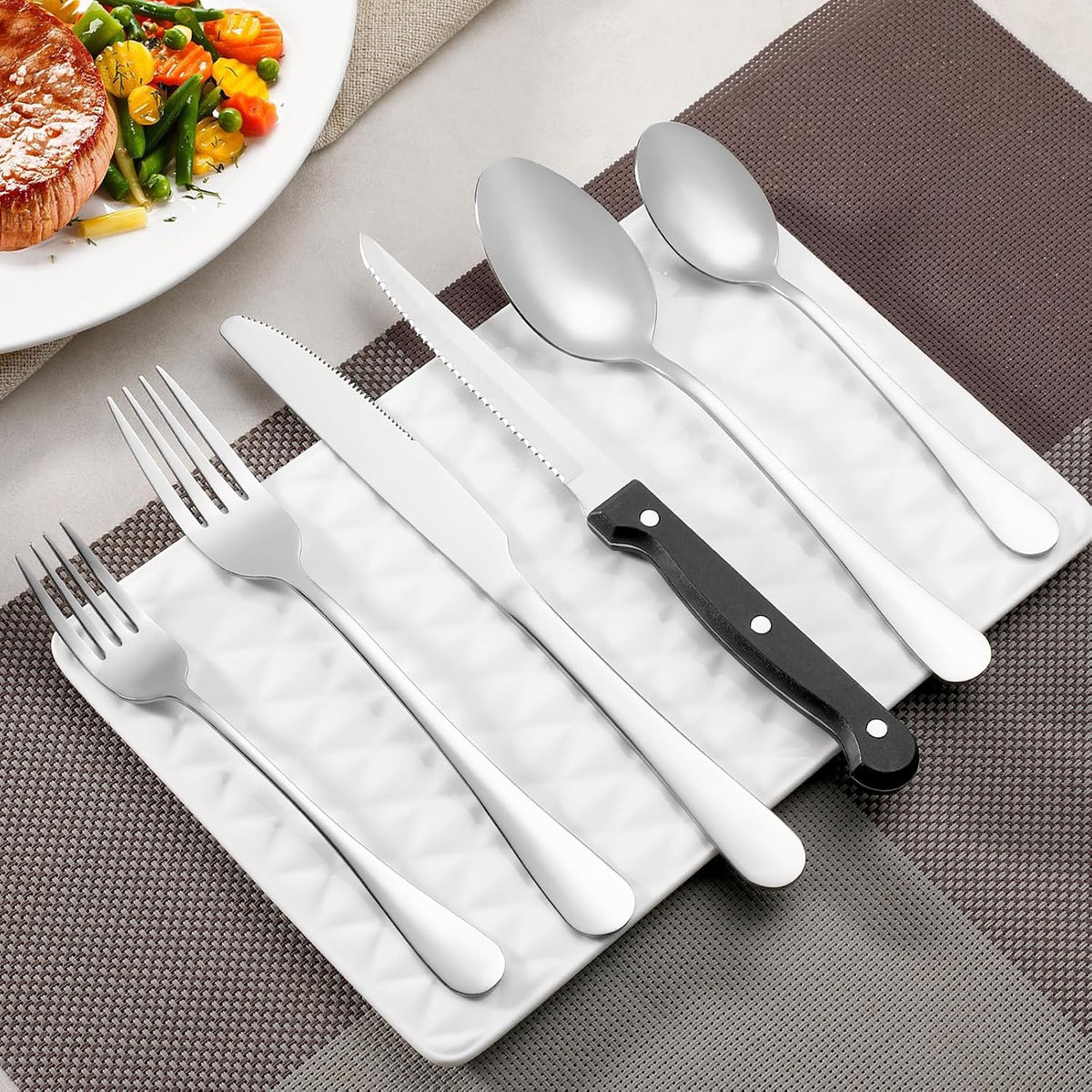 12 Pcs Teaspoons Set, Food-Grade Stainless Steel Spoons Silverware, Cutlery Tea Spoons, Durable Dessert Spoons, Metal Spoon for Home, Kitchen or Restaurant, Mirror Polished, Dishwasher Safe 6.7 Inch