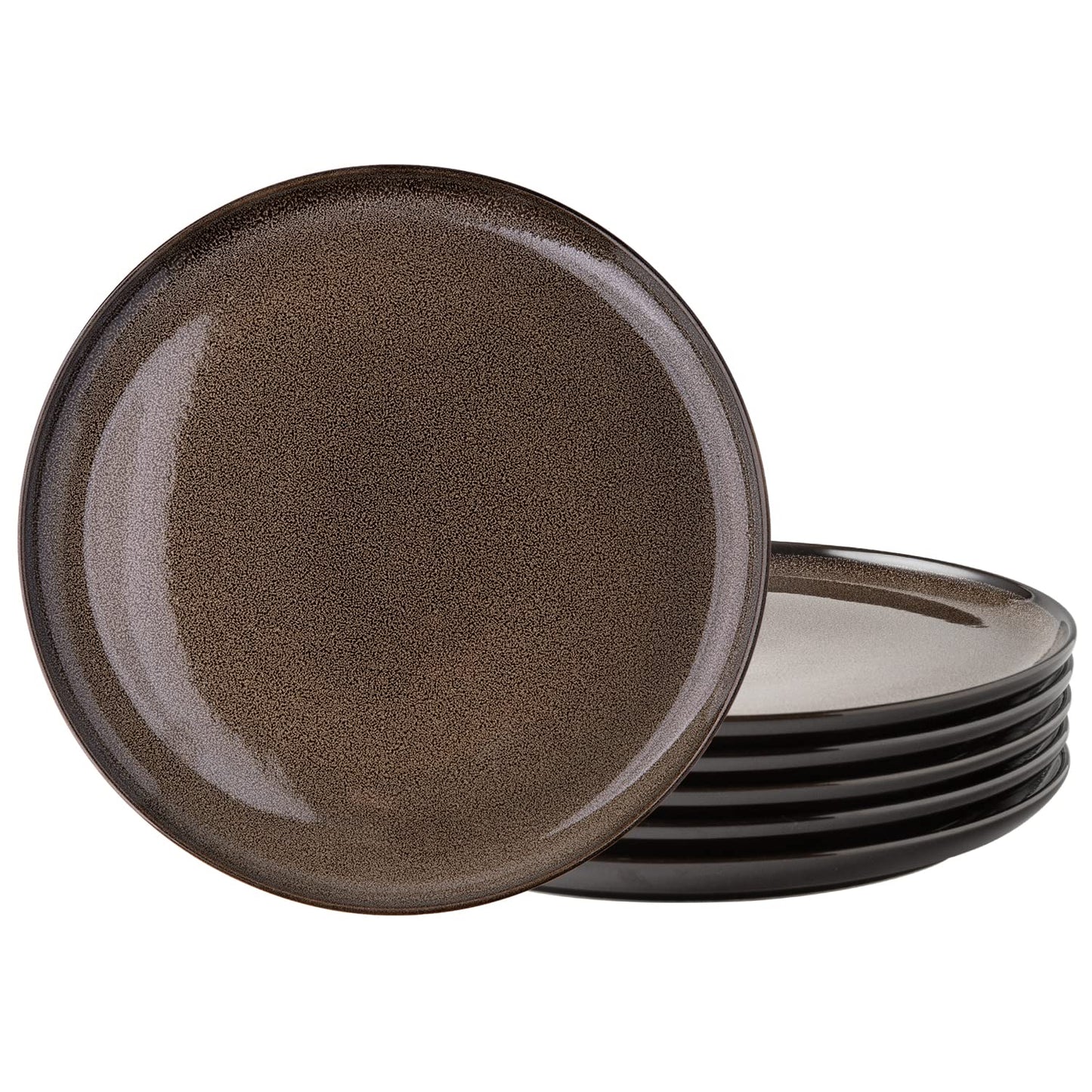 LERATIO Ceramic Dinner Plates Set of 4,10.5 Inch Reactive Glaze Plate Sets | Porcelain Modern Shape Dinnerware Dishes Set for Kitchen,Microwave&Dishwasher&Oven Safe,Scratch Resistant-Green