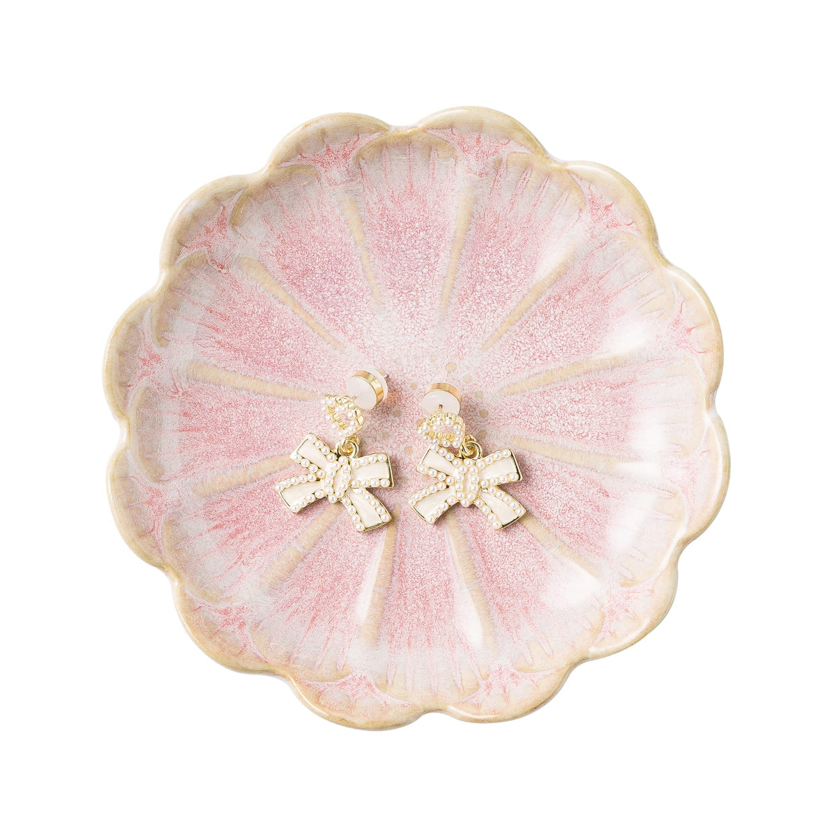 BEUNAIZER Jewelry Dish Tray, Ring Dish, Ceramic Trinket Tray, Key Bowl | Decorative plate style keeps earrings, necklaces and small items easy to see, suited for friends, daughters and mothers.