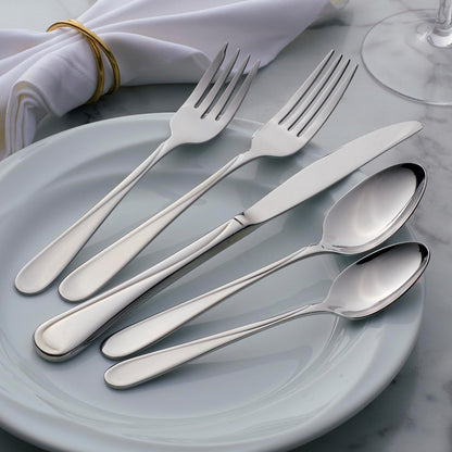 Oneida Flight Teaspoons Silverware Set for 6, Flatware | mirror finish, dishwasher safe | cutlery set for kitchen and dining, utensil set, kitchen gifts for women, heavy duty