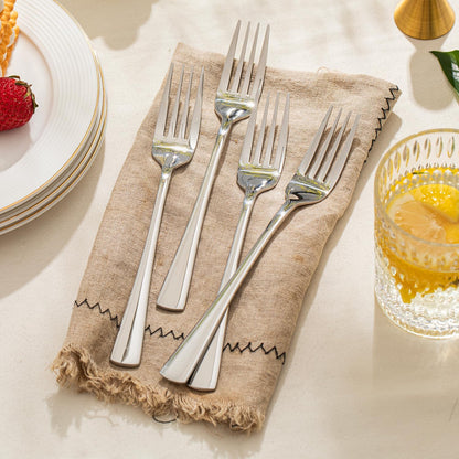 Forks 12 Piece Dinner Forks Set, 18/10 Stainless Steel, 8.18 Inch | Food Grade Metal Forks, Mirror Polished, Dishwasher Safe, Rust Resistant, for Home Kitchen, Weddings, Parties & Restaurants