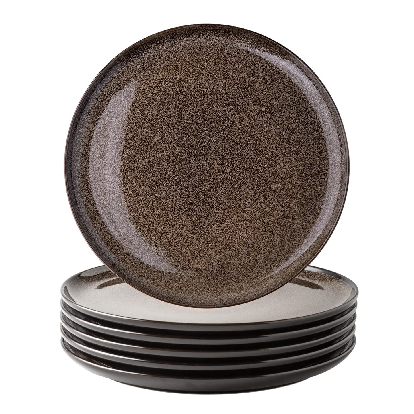 LERATIO Ceramic Dinner Plates Set of 4,10.5 Inch Reactive Glaze Plate Sets | Porcelain Modern Shape Dinnerware Dishes Set for Kitchen,Microwave&Dishwasher&Oven Safe,Scratch Resistant-Green