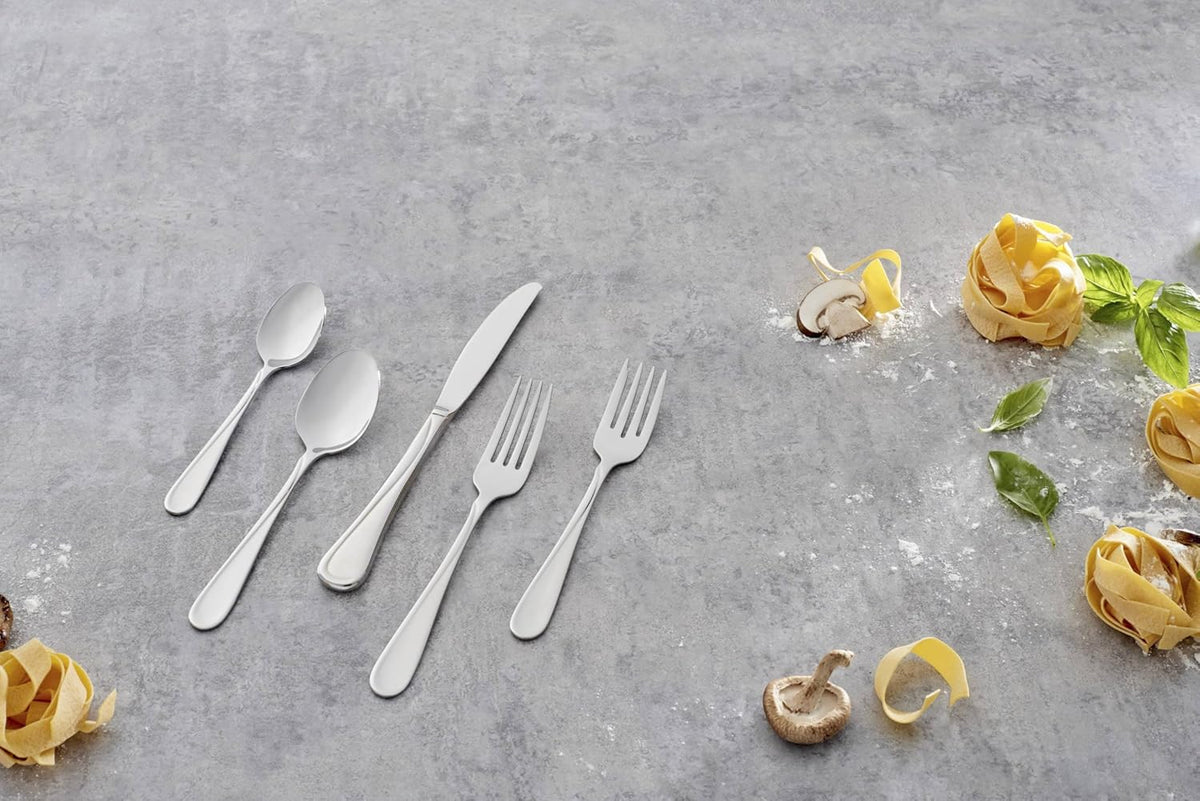 Oneida Flight Teaspoons Silverware Set for 6, Flatware | mirror finish, dishwasher safe | cutlery set for kitchen and dining, utensil set, kitchen gifts for women, heavy duty