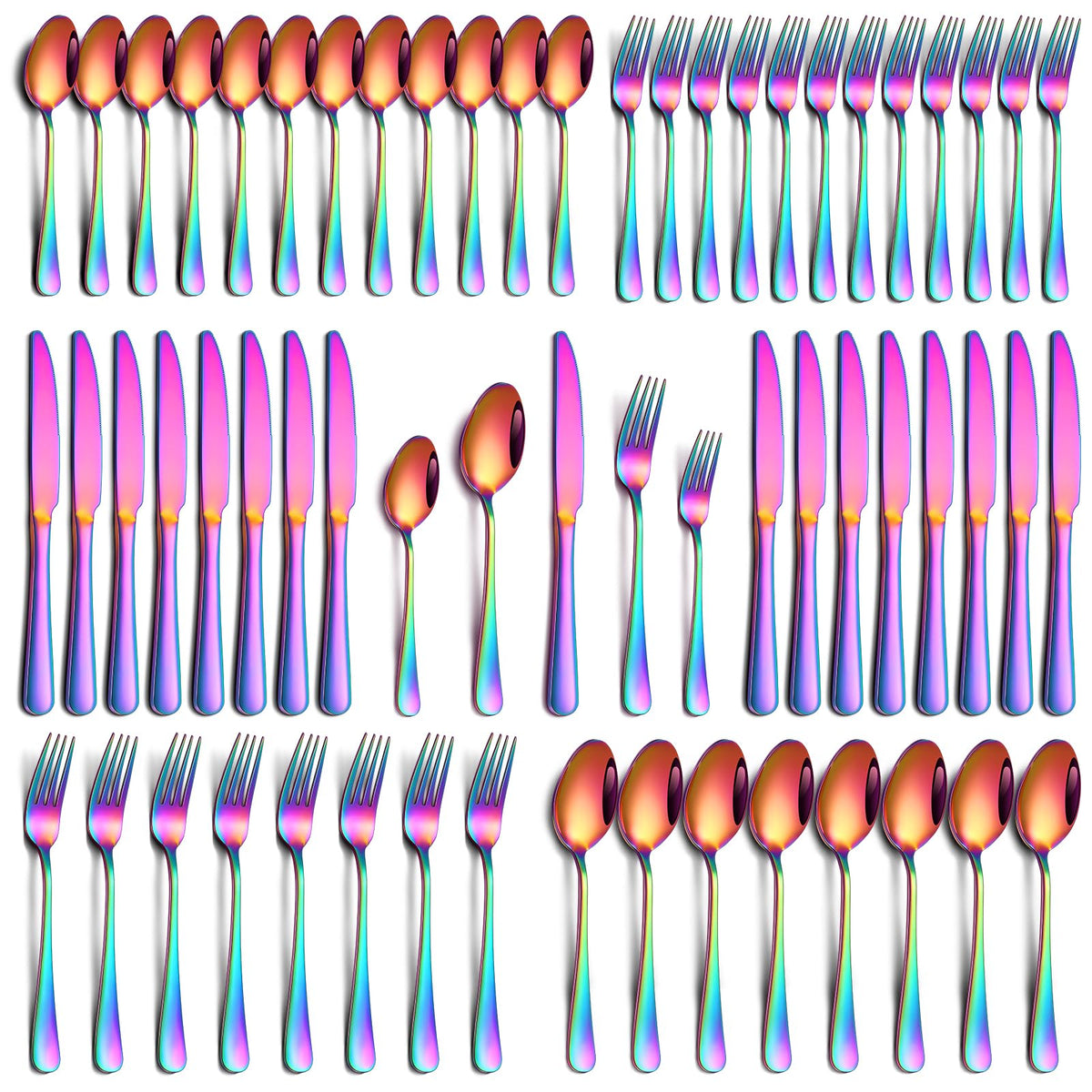 PHILIPALA 30 Piece Silverware Set, Stainless Steel Flatware Set for 6 Food Grade Novelty Flatware Cutlery Utensil Set Include Knife Fork Spoon Mirror Polished Dishwasher Safe